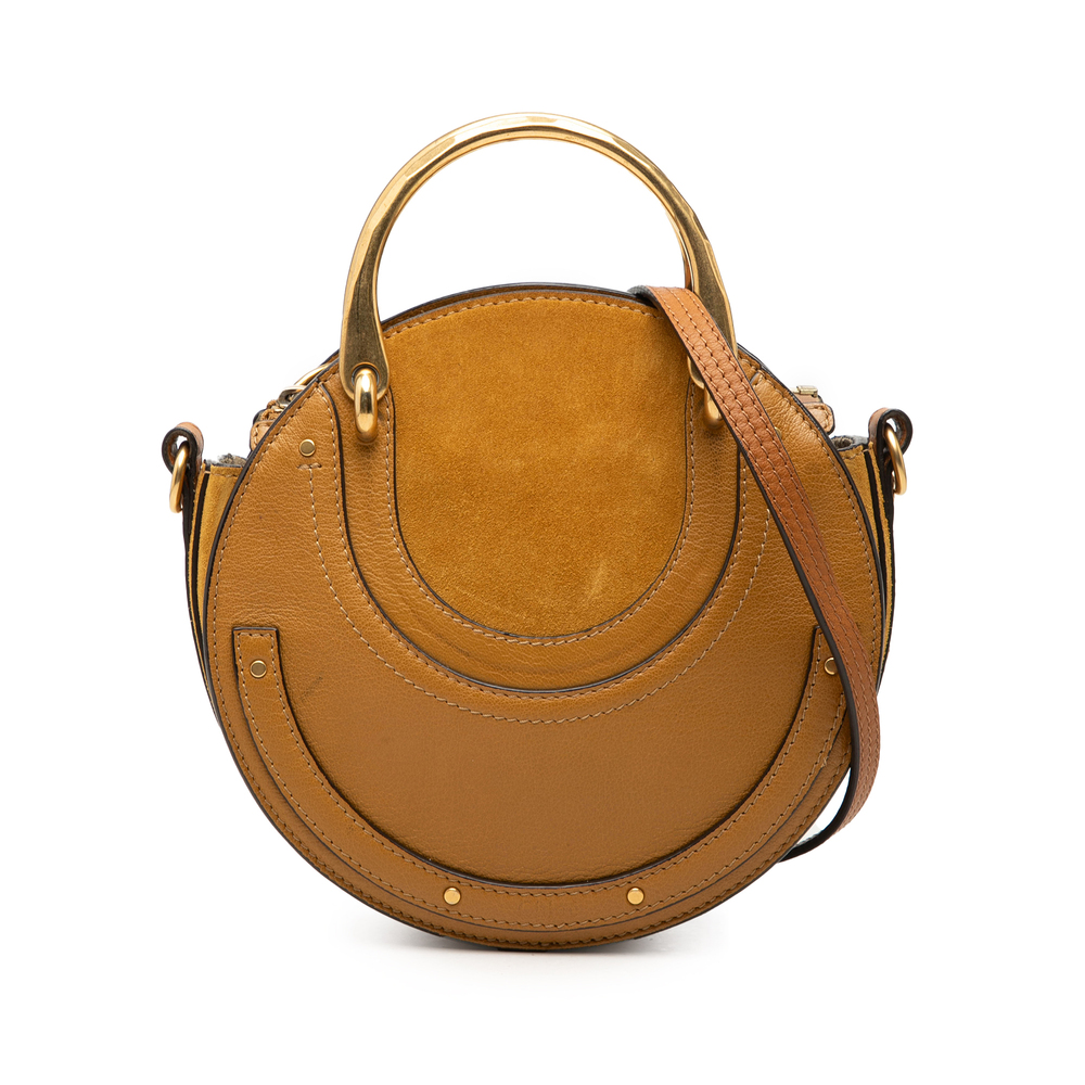 Pre-Loved Chloรฉ Small Calfskin and Suede Pixie Satchel